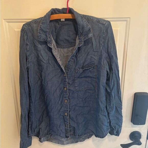 Cloth & Stone Denim Indigo Button-Down Shirt - Picture 2 of 5